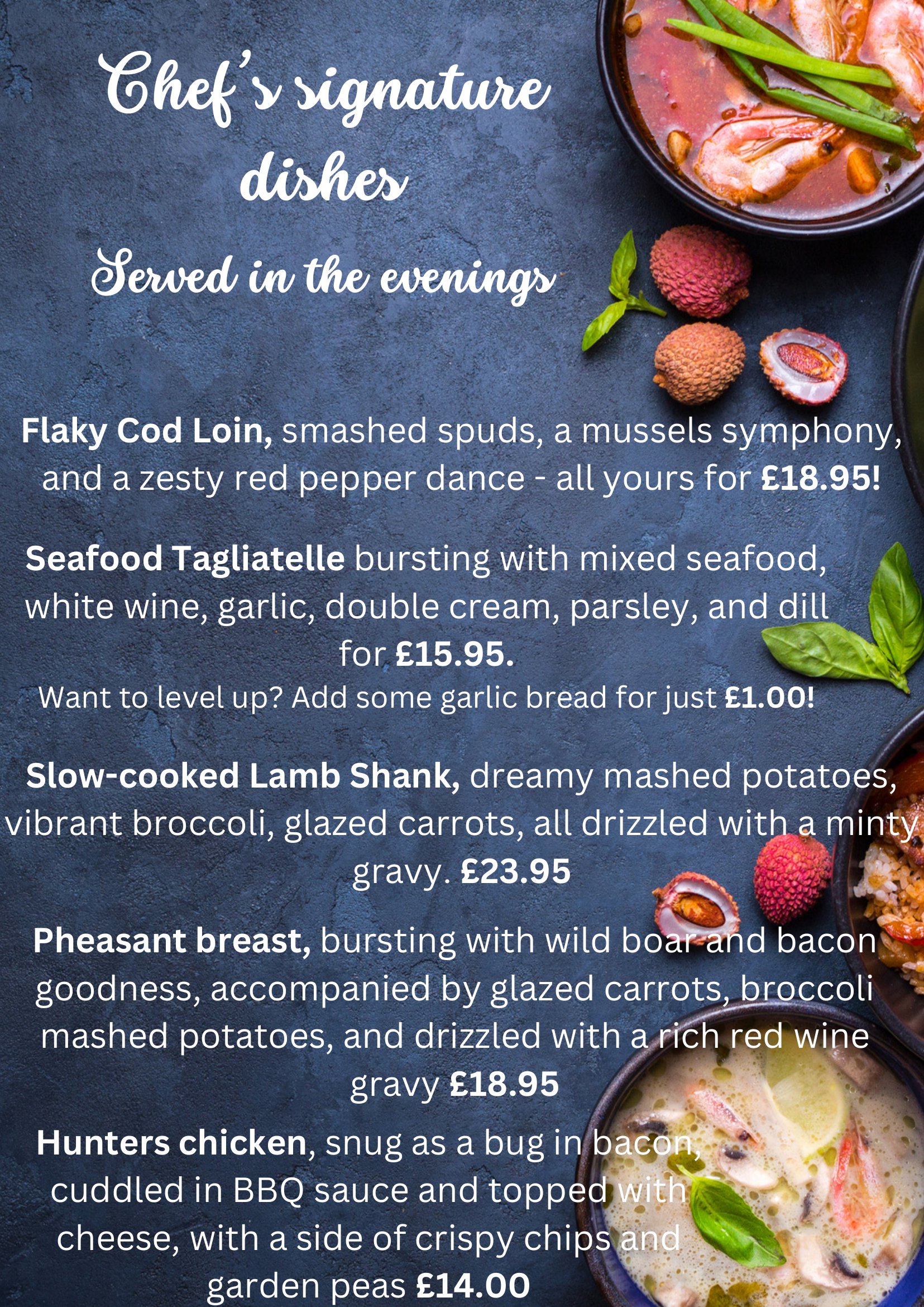 Our Menus
